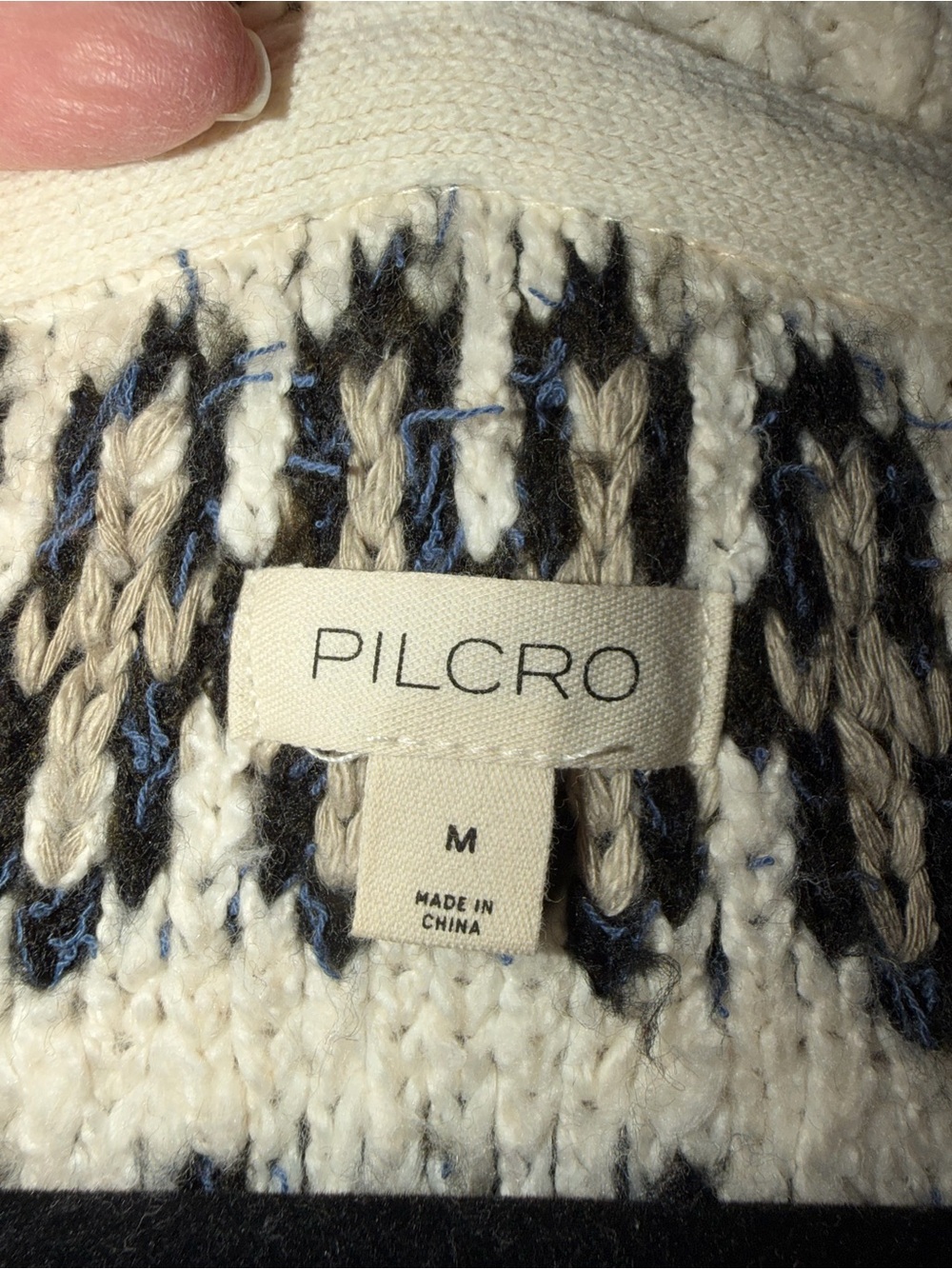 Anthropologie Pilcro Knit Oversized Chunky Grandpa Cardigan Sweater M - Picture 3 of 11